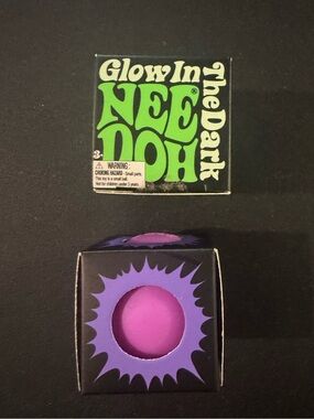 Rare Glow In The Dark NeeDoh Teenies- purple and green (set of 2)